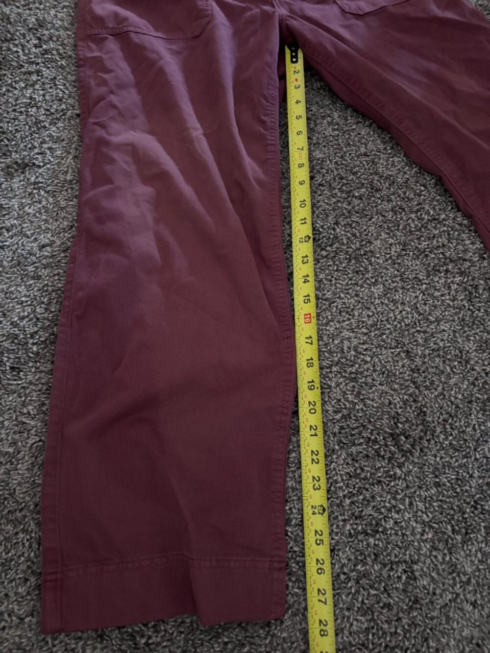 American Eagle Stretch Ex-Boyfriend Pant Mauve Low Rise Baggy Relaxed Fit Large - Picture 5 of 5